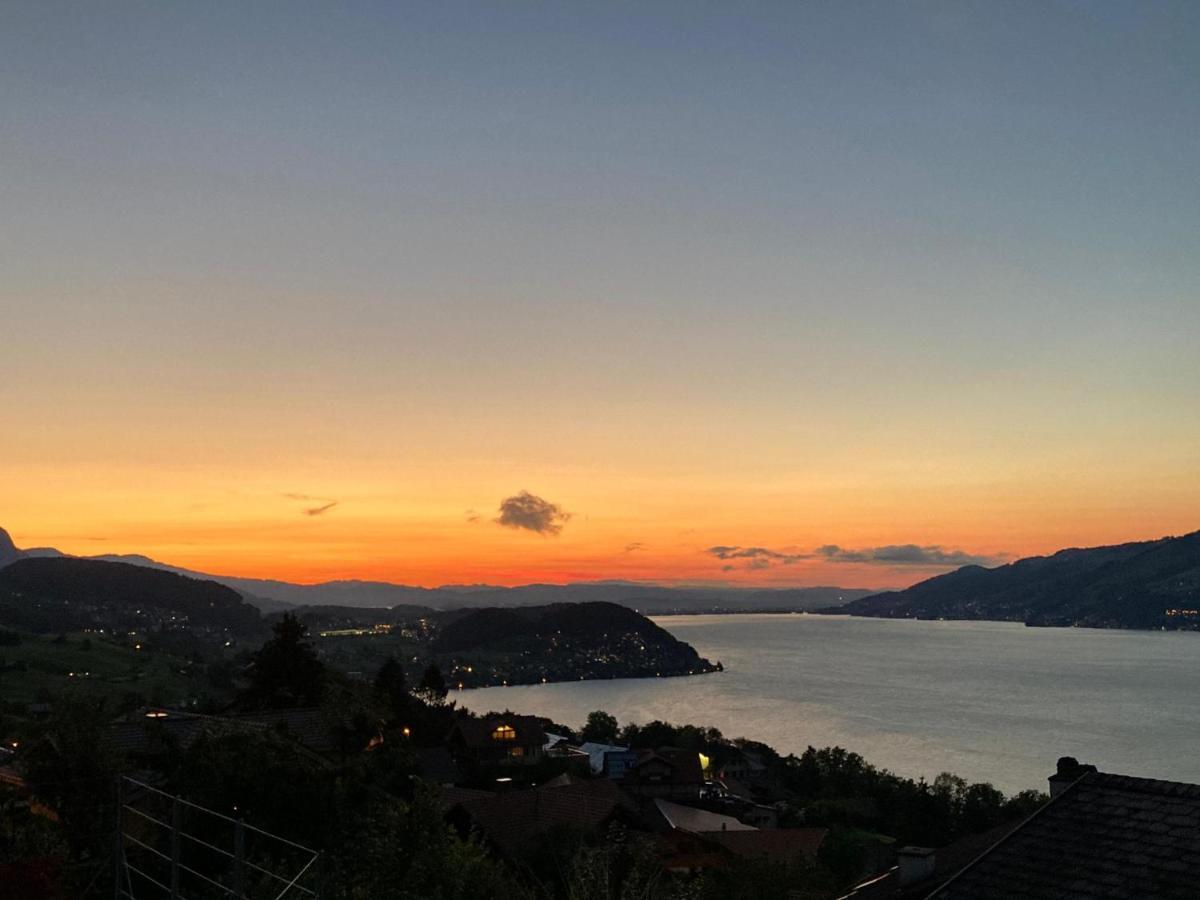 Moderne Unterkunft Mit Panoramablick Auf Thunersee Krattigen Eksteriør bilde